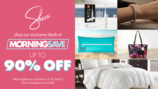 Ad with products and MorningSave logo