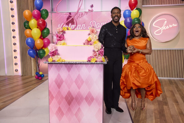 Sherri and Colman Domingo with birthday cake