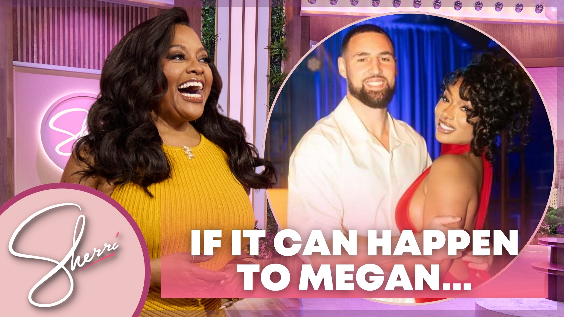 Sherri with Megan Thee Stallion and Klay Thompson